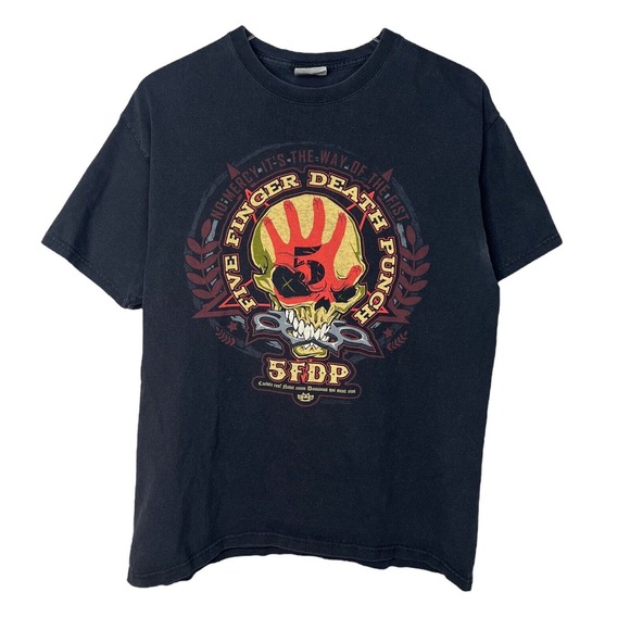 Vintage Other - Vintage Five Finger Death Punch Metal Band Tee T-Shirt Black Adult L Large